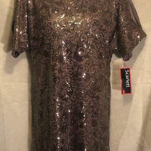 Scarlett Nite Taupe Sequin dress